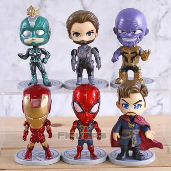 Avengers Endgame Thanos Iron Man Captain Marvel / America Spiderman Doctor Strange PVC Figures Toys Dolls 6pcs/set
Avengers Endgame Thanos Iron Man Captain Marvel / America Spiderman Doctor Strange PVC Figures Toys Dolls 6pcs/set