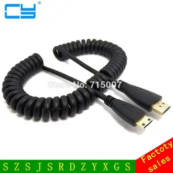 Mini HDMI Male to HDMI Male Stretch Spring HDTV Cable for Tablet DC DV ASUS TF101
Mini HDMI Male to HDMI Male Stretch Spring HDTV Cable for Tablet DC DV ASUS TF101
