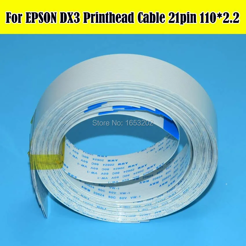 

10 Pieces/Lot DX3 Printhead Cable For DX 3 Printer Head Cable Data 21pin 110*3.2cm