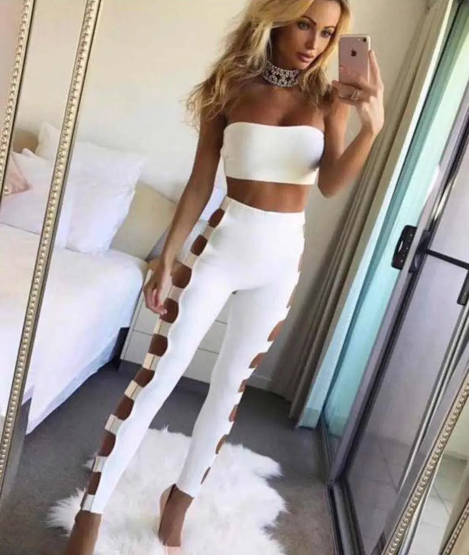 Top Quality Strapless 2 Pieces Set Hollow Out Bandage Set Full Length Party Fashion Set
Top Quality Strapless 2 Pieces Set Hollow Out Bandage Set Full Length Party Fashion Set
