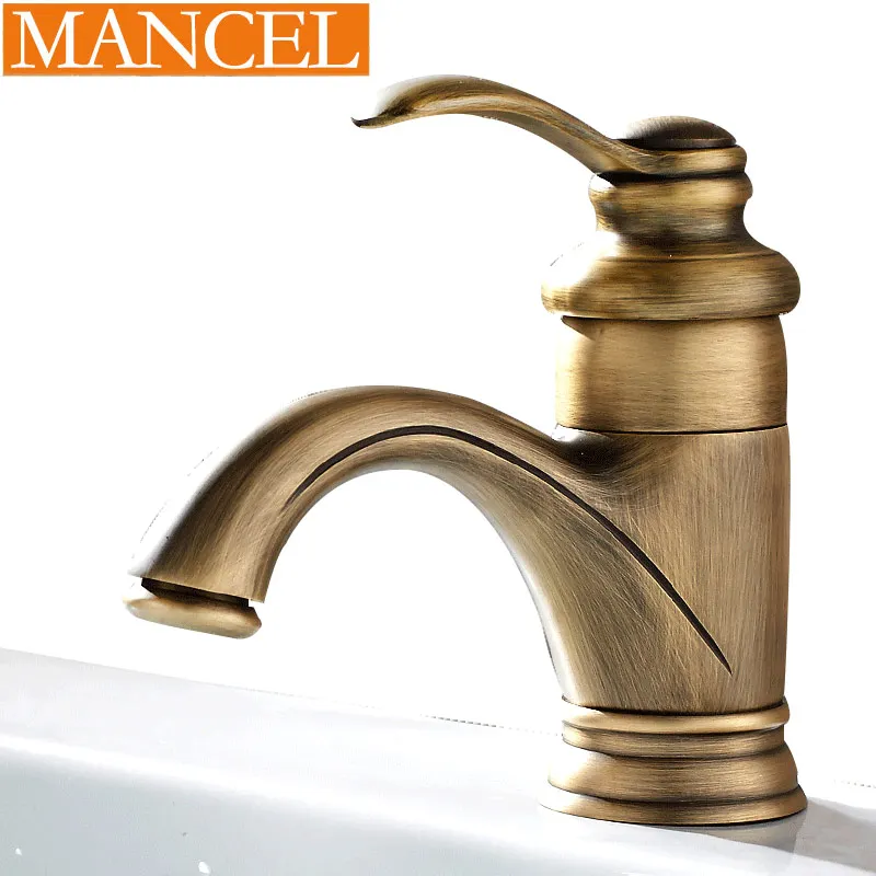 MANCEL Brass Chrome Basin Faucet 3 Colors Hot & Cold