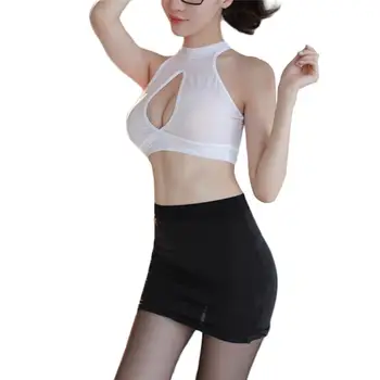 Exotic Hollow Out Cute Lingerie Women Sexy Babydoll Lingerie Cosplay Nightclub Party Secretary Skirt
Exotic Hollow Out Cute Lingerie Women Sexy Babydoll Lingerie Cosplay Nightclub Party Secretary Skirt