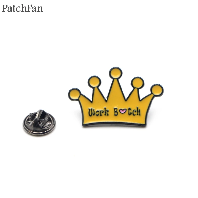 Patchfan feminist funny Letter Work bitch crown Zinc tie Funny Pins backpack clothes brooches for men women badges medals A1475
Patchfan feminist funny Letter Work bitch crown Zinc tie Funny Pins backpack clothes brooches for men women badges medals A1475
