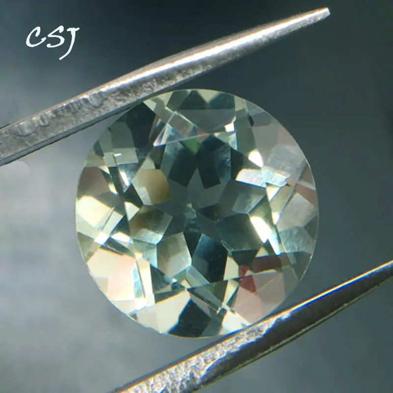 CSJ Natural Green Amethyst Loose Gemstone Round Cut For Diy Fine Jewelry 925 Silver Ring Mounting
CSJ Natural Green Amethyst Loose Gemstone Round Cut For Diy Fine Jewelry 925 Silver Ring Mounting