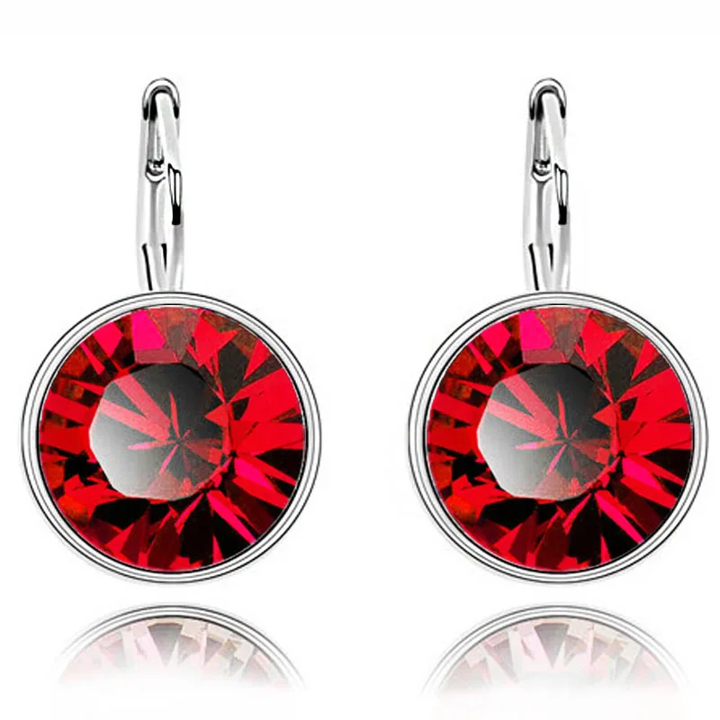 SHUANGR New 1PCS Women's Romantic Silver-color Red Blue White CZ Stone Pierced Hoop Earrings Round Shape Small Earring Jewelry
SHUANGR New 1PCS Women's Romantic Silver-color Red Blue White CZ Stone Pierced Hoop Earrings Round Shape Small Earring Jewelry