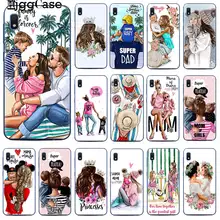 Модные чёрный; коричневый волос ребенка мама девушка queen чехол для телефона для Coque samsung Galaxy A10 A20 A30 A40 A50 A70 Мягкий ТПУ силиконовый чехол(China)