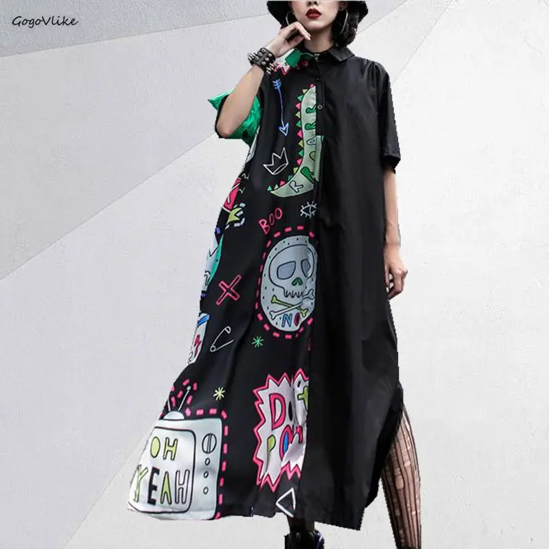 Summer 2019 New Cartoon Print Dresses Women Dress Designer Shirt dresses for women Korean Print Plus Size Vestidos SA049S50
Summer 2019 New Cartoon Print Dresses Women Dress Designer Shirt dresses for women Korean Print Plus Size Vestidos SA049S50