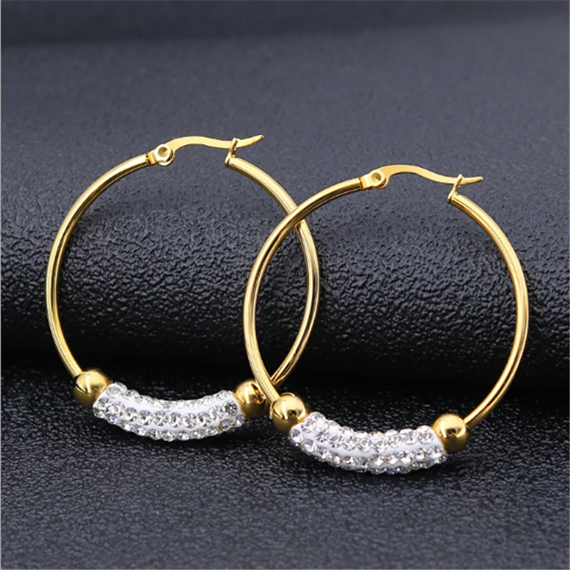 2018 new titanium stainless steel punk crystal stud earrings gold color for women ear clip top quality fashion jewelry gifts
2018 new titanium stainless steel punk crystal stud earrings gold color for women ear clip top quality fashion jewelry gifts