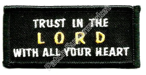 3" JESUS Patches "TRUST IN THE LORD WITH ALL YOUR HEART" CHRISTIAN IRON ON Badge for clothing uniform
3" JESUS Patches "TRUST IN THE LORD WITH ALL YOUR HEART" CHRISTIAN IRON ON Badge for clothing uniform