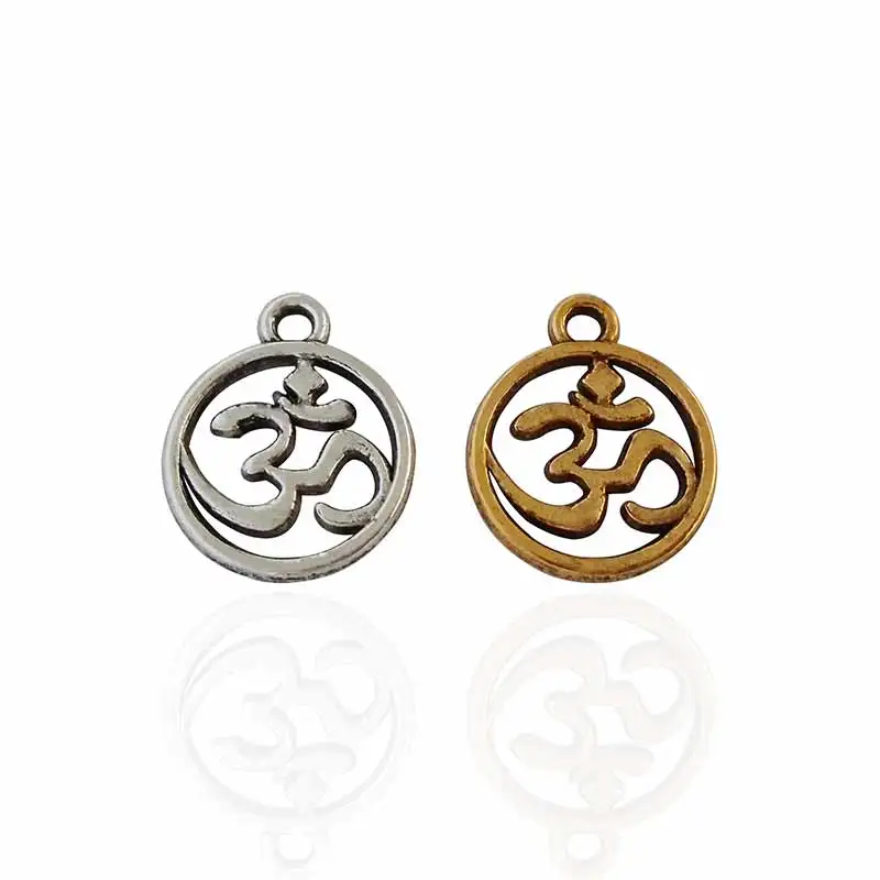 10 x Antique Gold Color OM AUM Yoga Symbol Charms Pendants Beads Double Sided for DIY Handmade Jewelry Making Finding
10 x Antique Gold Color OM AUM Yoga Symbol Charms Pendants Beads Double Sided for DIY Handmade Jewelry Making Finding