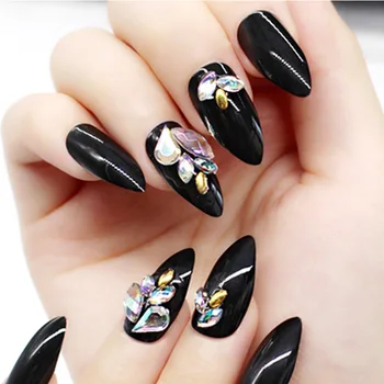 24set Elegant Rhinestone Extra Long Fake Nails Black Gel UV Press On Nails Wedding Bride Fingernail Tool Fake Nails With Glue
24set Elegant Rhinestone Extra Long Fake Nails Black Gel UV Press On Nails Wedding Bride Fingernail Tool Fake Nails With Glue