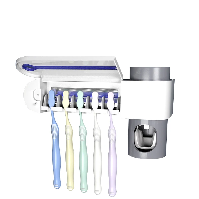 2 in 1 UV Light Ultraviolet Toothbrush Sterilizer Toothbrush Holder Automatic Toothpaste Squeezers Dispenser Home Bathroom Set
2 in 1 UV Light Ultraviolet Toothbrush Sterilizer Toothbrush Holder Automatic Toothpaste Squeezers Dispenser Home Bathroom Set