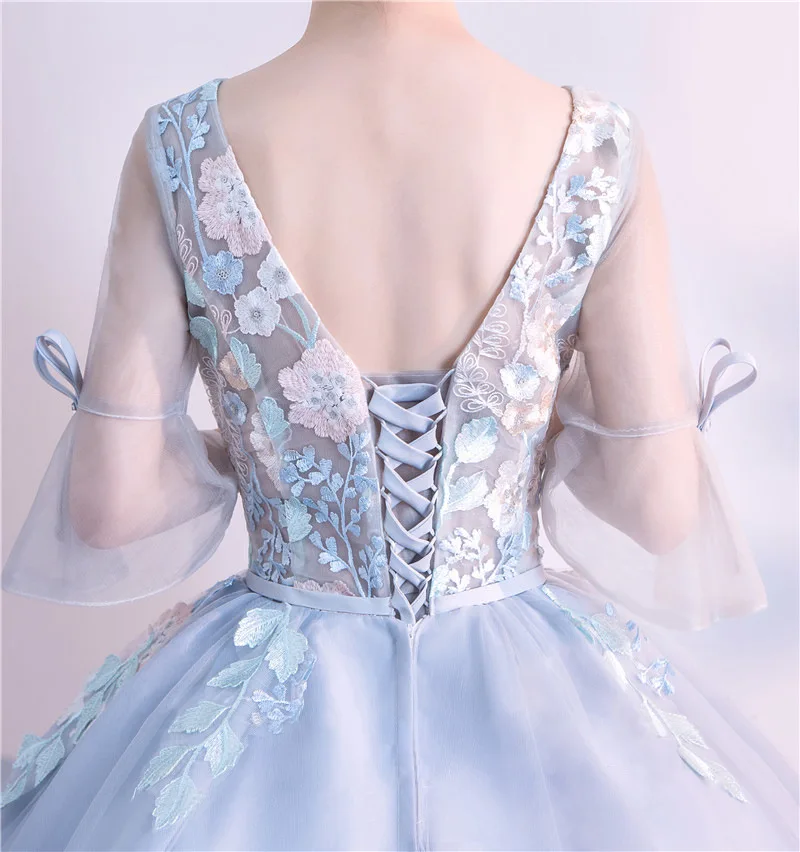 Бальные платья Quinceanera с 15 аппликациями и V образным вырезом вечернее платье для