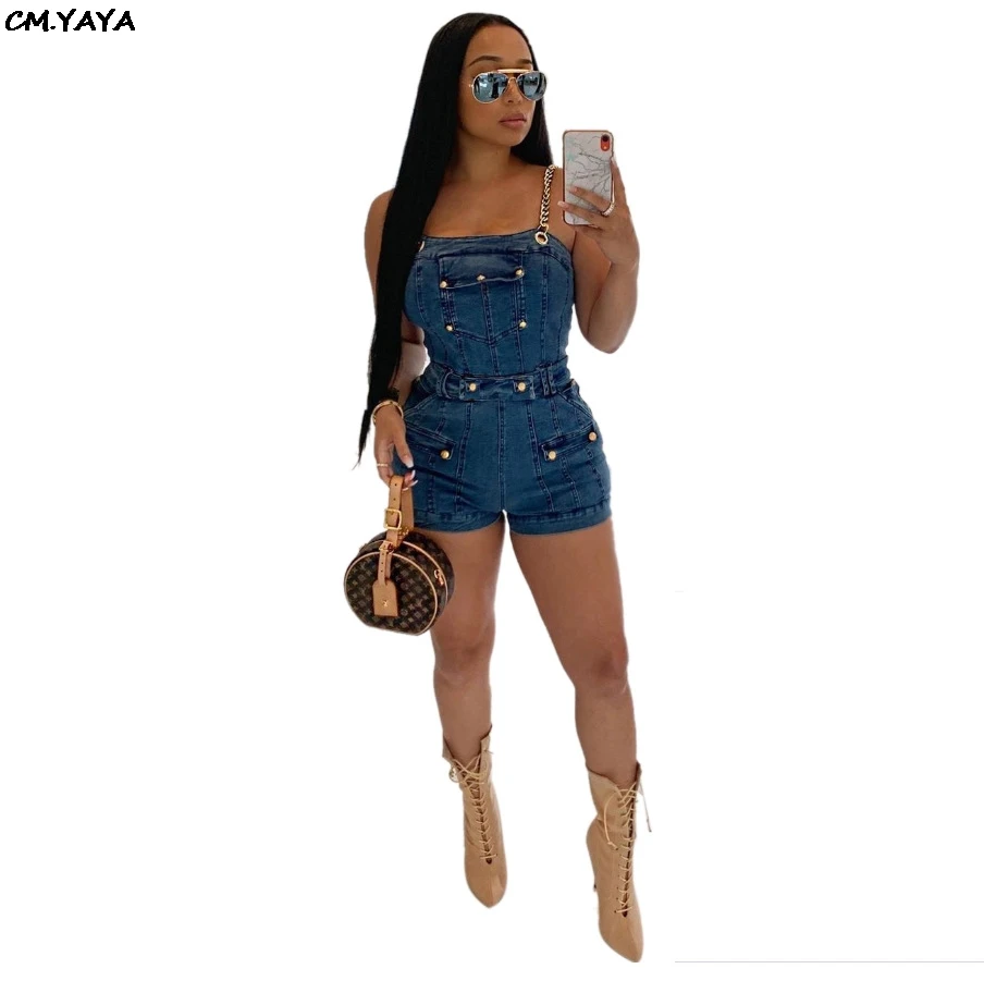 2019 Women new summer chain spaghetti strap sleeveless bodycon denim playsuit vintage short jeans jumpsuit romoper GLXM6104
2019 Women new summer chain spaghetti strap sleeveless bodycon denim playsuit vintage short jeans jumpsuit romoper GLXM6104