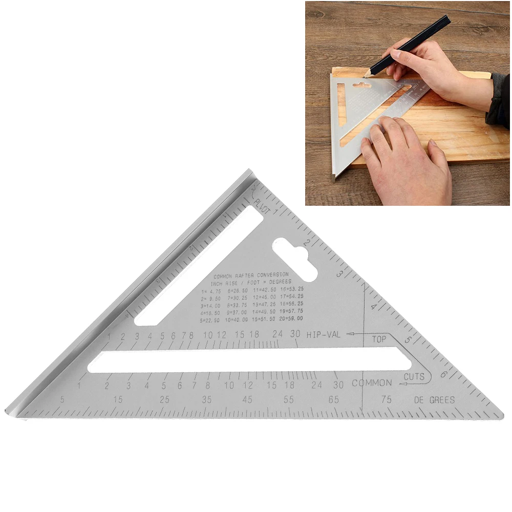 7 inch Aluminium Alloy Gauge Ruler Triangle Angle Protractor with 0.1 Accuracy and 1 Scale Value Tool for Industrial Measuring
7 inch Aluminium Alloy Gauge Ruler Triangle Angle Protractor with 0.1 Accuracy and 1 Scale Value Tool for Industrial Measuring