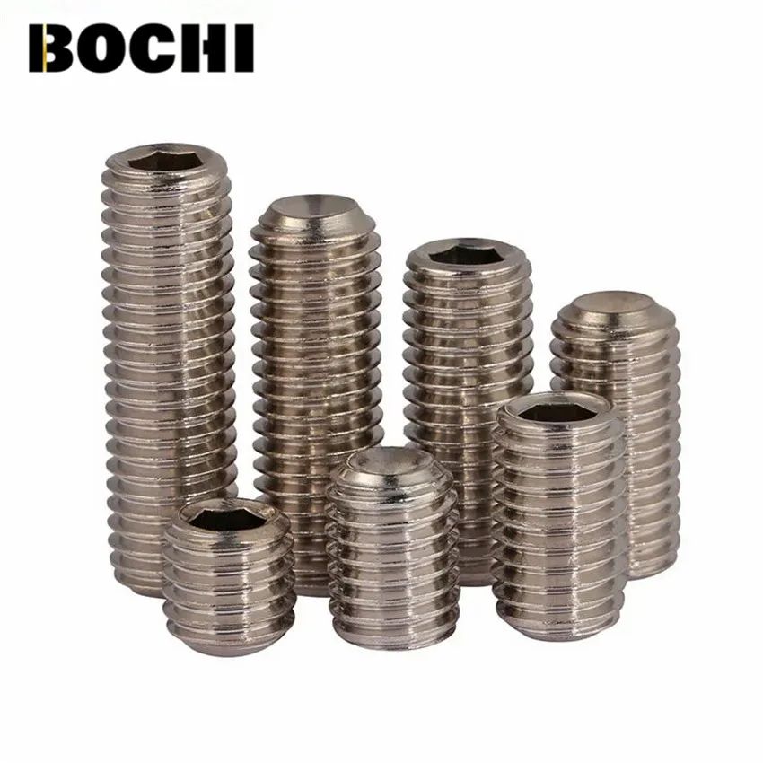 50Pcs DIN916 M5 M6 304 Stainless Steel Metric Thread Inner Hexagon Surfboard Fin Screws Inner Hex Cup Point Socket Set Screw
50Pcs DIN916 M5 M6 304 Stainless Steel Metric Thread Inner Hexagon Surfboard Fin Screws Inner Hex Cup Point Socket Set Screw