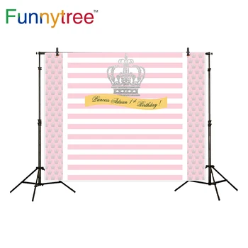 Funnytree photography background crown pink stripes princess birthday party sliver backdrop photocall photo studio printed
Funnytree photography background crown pink stripes princess birthday party sliver backdrop photocall photo studio printed