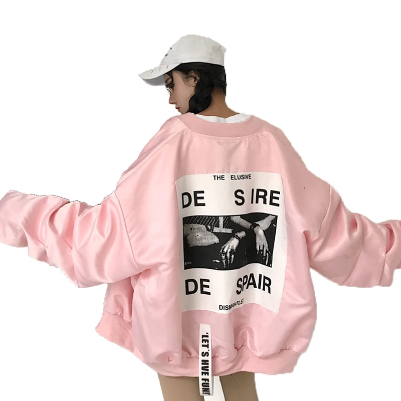 Spring Loose Large Size Female Windbreaker Jacket Harajuku Bomber Jacket Student BF Coat Oversize Jacket Basic Coats
Spring Loose Large Size Female Windbreaker Jacket Harajuku Bomber Jacket Student BF Coat Oversize Jacket Basic Coats