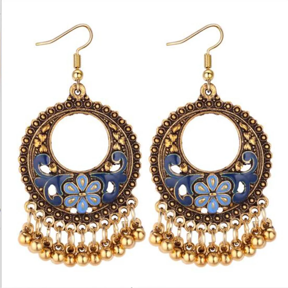 Vintage Indian Jewelry Antique Gold Color Metal Beads Tassel Dangle Earrings Long Ear Drop Pendant Earring aretes
Vintage Indian Jewelry Antique Gold Color Metal Beads Tassel Dangle Earrings Long Ear Drop Pendant Earring aretes