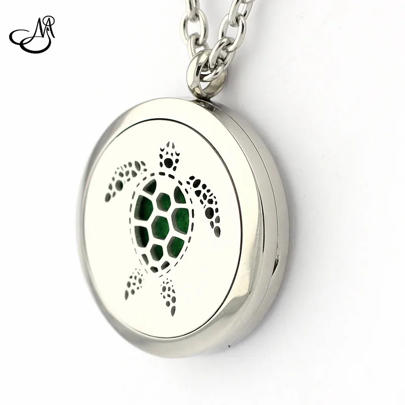 New 10pcs 30mm Megnetic Sea Turtles Style Stainless Steel Essential Oil Aromatherapy Diffuser Floating Locket Pendant Necklace | Украшения