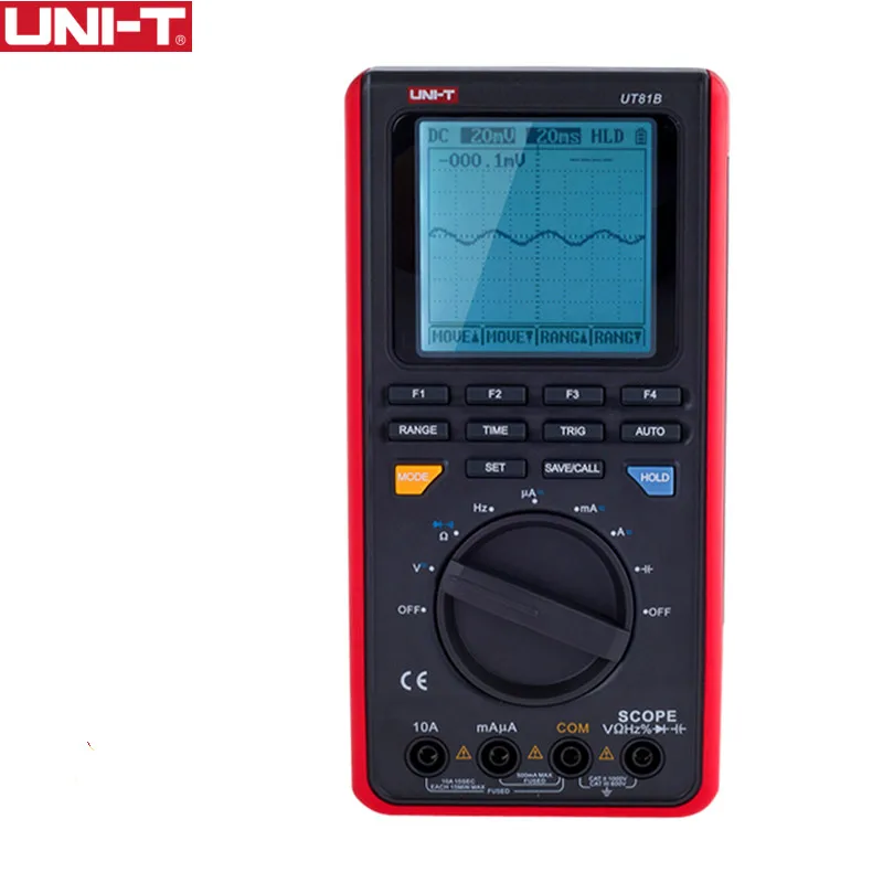 

UNI-T UT81B LCD Handheld Digital Multimeter Oscilloscope USB Interface LCD Meter Tester Scope Diode Tools Input Sensitivity