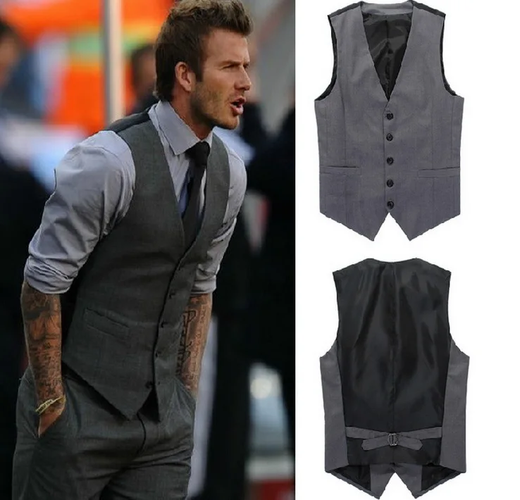 European style Men's fashion grey Suit Vest Business Slim gentleman waiters Vest Men Suits Blazer Gray Vest Suit For Men
European style Men's fashion grey Suit Vest Business Slim gentleman waiters Vest Men Suits Blazer Gray Vest Suit For Men