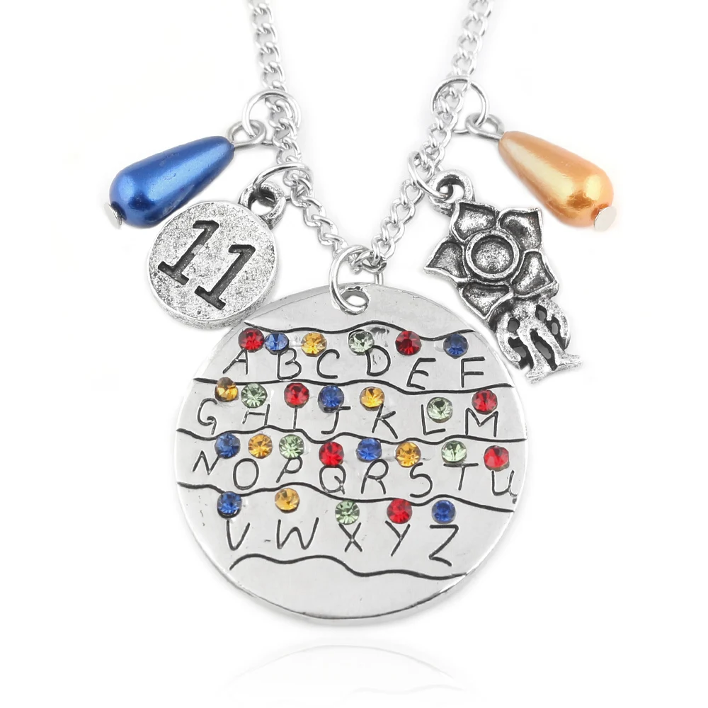 SG New Stranger Things Necklaces Montauk 11 Alphabet Light Wall Monster Pendant With Crytal Lady Girl Choker Cosplay Accessories
SG New Stranger Things Necklaces Montauk 11 Alphabet Light Wall Monster Pendant With Crytal Lady Girl Choker Cosplay Accessories