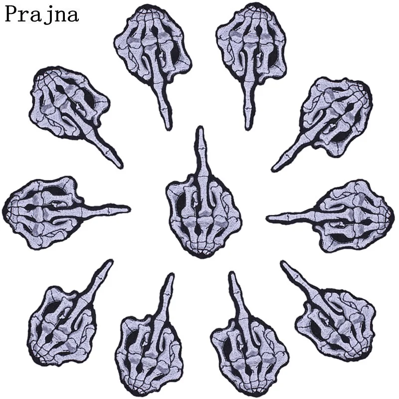 Prajna Punk Finger Patch Biker Rock Iron Patches For Clothing Skeleton Iron On Embroidered Patches Applique Bag Badges Decor F
Prajna Punk Finger Patch Biker Rock Iron Patches For Clothing Skeleton Iron On Embroidered Patches Applique Bag Badges Decor F