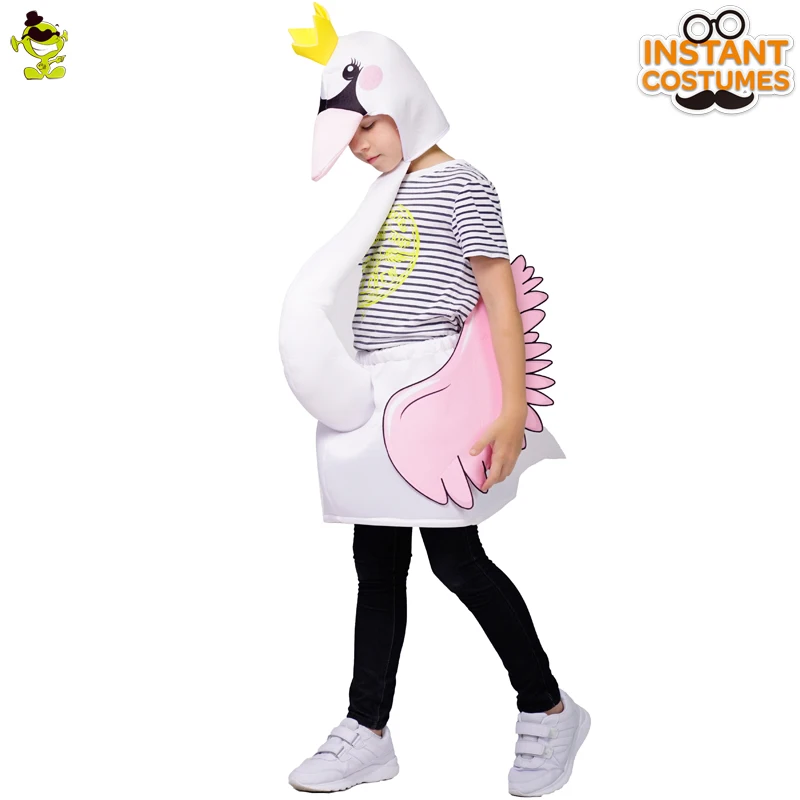 

Kids Cute Flamingo Costume Purim Holiday Role Play Pink White Flamingo for Christmas Party Costumes