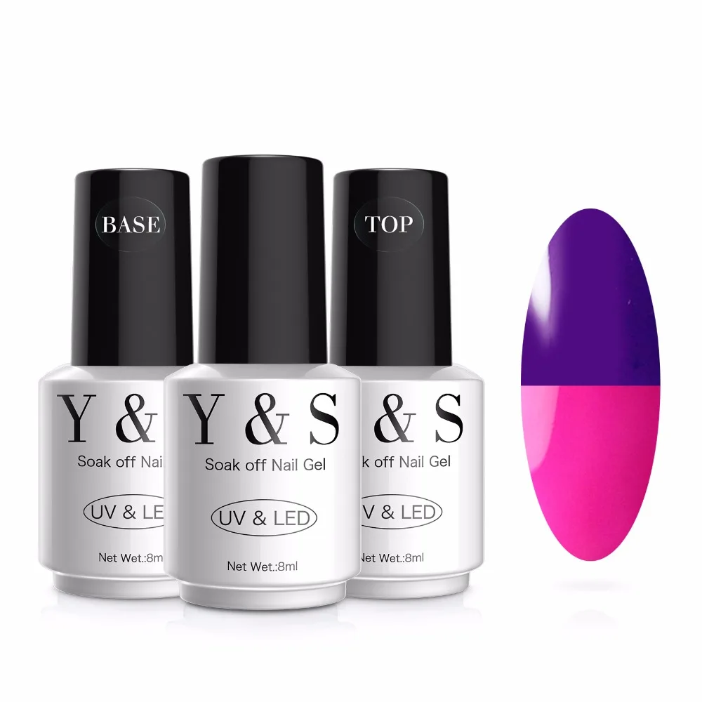 Y & S ногтей гель Температура Цвет изменение для Хамелеон УФ светодио дный Soak Off