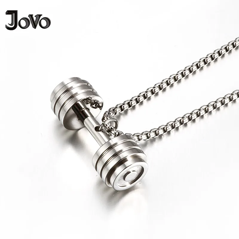 316L Stainless Steel Silver Dumbbell Pendant Men Necklace Jewelry 3 Colors New Dumbbell Necklace for Mens Birthday Gift
316L Stainless Steel Silver Dumbbell Pendant Men Necklace Jewelry 3 Colors New Dumbbell Necklace for Mens Birthday Gift