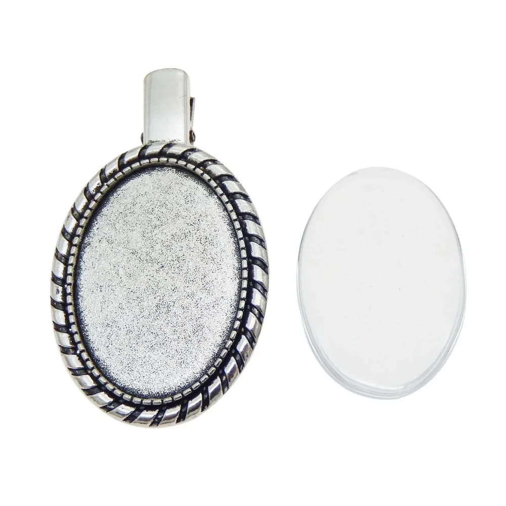 GraceAngie 2sets/lot zinc alloy oval metal silver charms hairpin hair clip blank setting base with glass cabochon DIY accessory
GraceAngie 2sets/lot zinc alloy oval metal silver charms hairpin hair clip blank setting base with glass cabochon DIY accessory