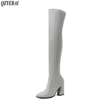 QZYERAI Autumn winter new girl to knee boots round head comfortable heel boots European fashionable women's shoes size 34-43
QZYERAI Autumn winter new girl to knee boots round head comfortable heel boots European fashionable women's shoes size 34-43