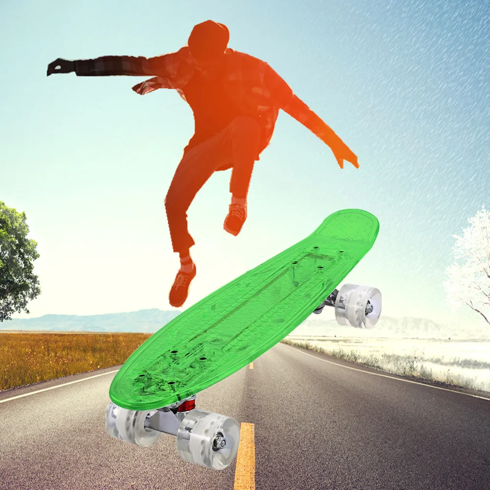 Outlife CL - 403 Transparent PC Cool LED Skateboard Complete 22 Inch Retro Cruiser Longboard For Child Skate Waveboard
Outlife CL - 403 Transparent PC Cool LED Skateboard Complete 22 Inch Retro Cruiser Longboard For Child Skate Waveboard