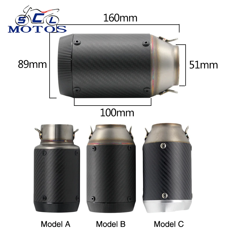 Sclmotos- 51mm Inlet Motorcyle Exhaust Muffler Pipe Akrapovic Exhaust Silencer For Z1000 Z750 Z800 NINJA250 TMAX530 KTM ATV
Sclmotos- 51mm Inlet Motorcyle Exhaust Muffler Pipe Akrapovic Exhaust Silencer For Z1000 Z750 Z800 NINJA250 TMAX530 KTM ATV