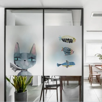 Nordic ins cat fish frosted glass stickers Bathrooms balcony door windows electrostatic transparent film opaque
Nordic ins cat fish frosted glass stickers Bathrooms balcony door windows electrostatic transparent film opaque