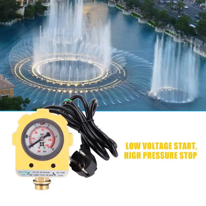 220V Water Pump Switch Pressure control switch 10 Bar Pressure Controller Unit Electronic Switch EU plug pompa bomba de agua
220V Water Pump Switch Pressure control switch 10 Bar Pressure Controller Unit Electronic Switch EU plug pompa bomba de agua