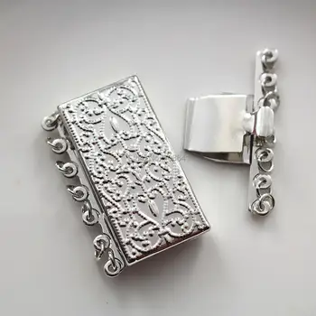 Rhodium tone Plated Brass 7 strands Rectangle Insert Box Clasps Connectors for Bracelet Necklace DIY Jewelry Making Wholesale
Rhodium tone Plated Brass 7 strands Rectangle Insert Box Clasps Connectors for Bracelet Necklace DIY Jewelry Making Wholesale