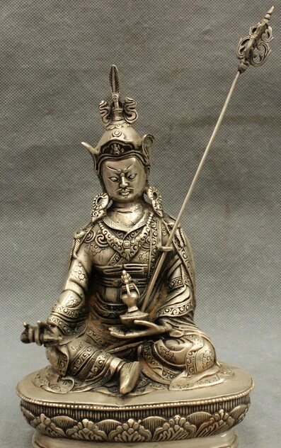 JP S0606 9" Chinese Tibet Tibetan Silver Buddhism Padmasambhava Rinpoche Buddha Statue
JP S0606 9" Chinese Tibet Tibetan Silver Buddhism Padmasambhava Rinpoche Buddha Statue