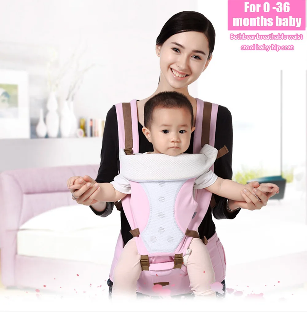 Bethbear Comfortable Breathable Multifunction Carrier Infant Backpack Baby Hip Seat Waist Stool