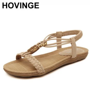 HOVINGE Summer new women's flat sandals shoes woman Bohemia beach sandals fashion ethnic retro girls weave sandals size 35-42
HOVINGE Summer new women's flat sandals shoes woman Bohemia beach sandals fashion ethnic retro girls weave sandals size 35-42