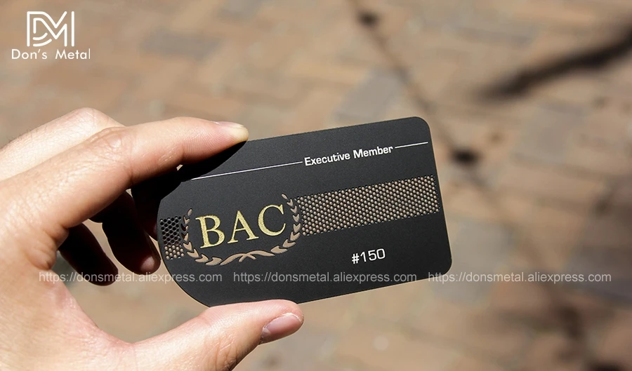 Creative black metal membership card high-end stainless steel business card metal card design custom 