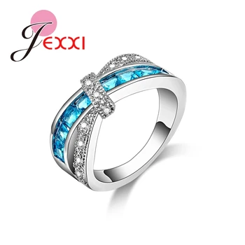 Trendy Jewelry Blue Cubic Zirconia Finger Ring Women 925 Sterling Silver Engagement Wedding Rings Bijoux
Trendy Jewelry Blue Cubic Zirconia Finger Ring Women 925 Sterling Silver Engagement Wedding Rings Bijoux