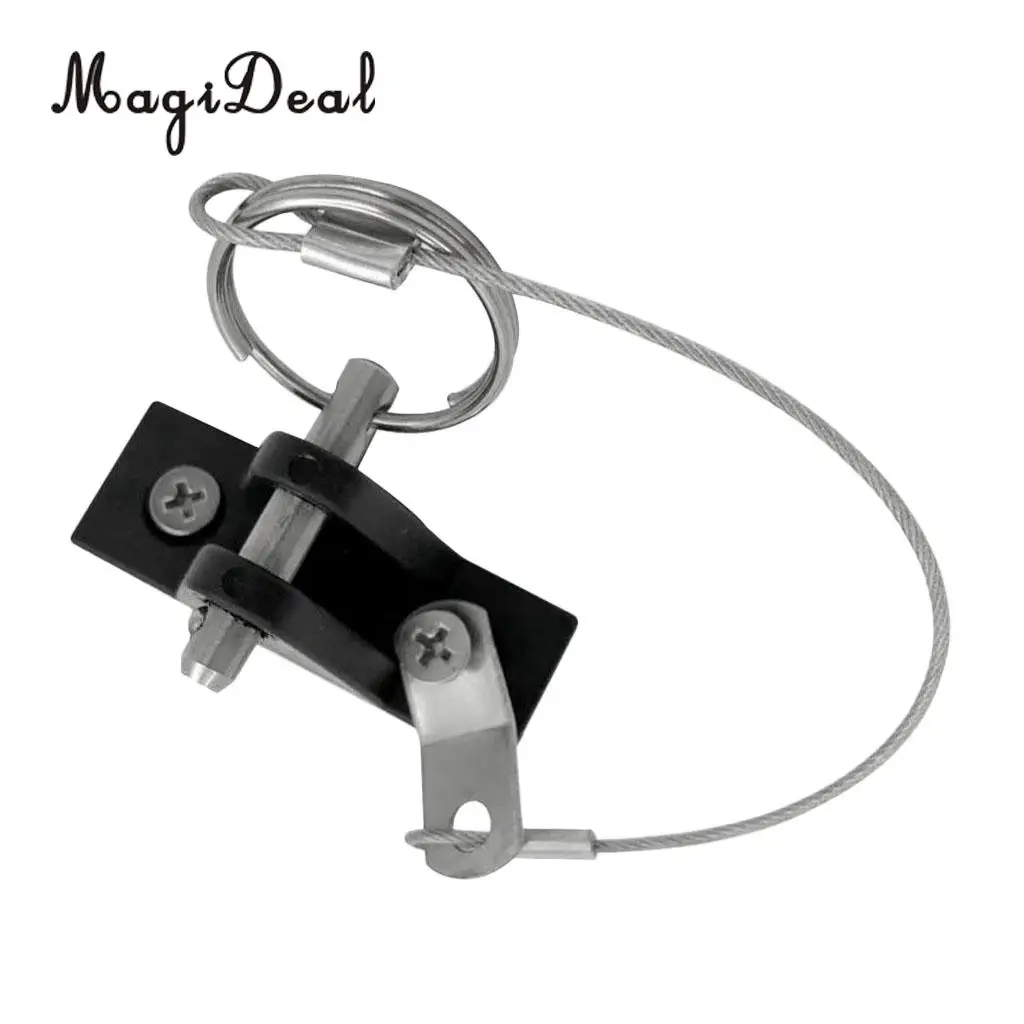 MagiDeal Nylon Kayak Canoe Dinghy Marine Boat Deck Hinge Mount with Stainless Steel Split Ring, Quick Release Pin, Lanyard