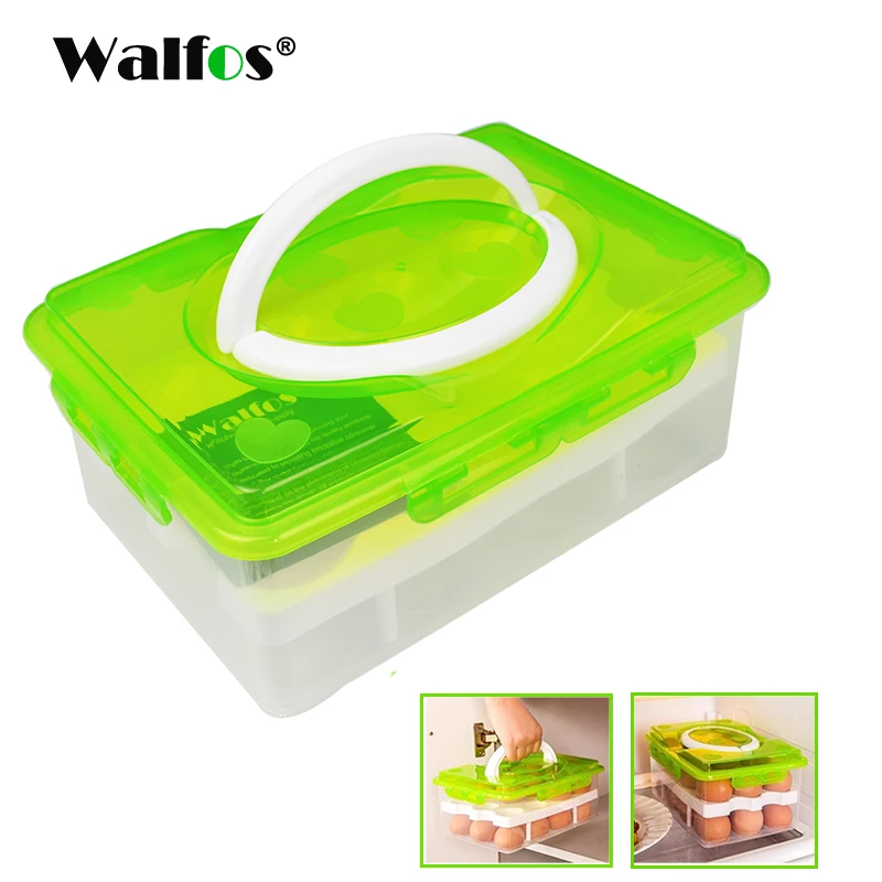 WALFOS egg rack holder 24 Grid Egg Box Food Container Organizer Convenient Storage Boxes Double Layer Durable Crisper
WALFOS egg rack holder 24 Grid Egg Box Food Container Organizer Convenient Storage Boxes Double Layer Durable Crisper