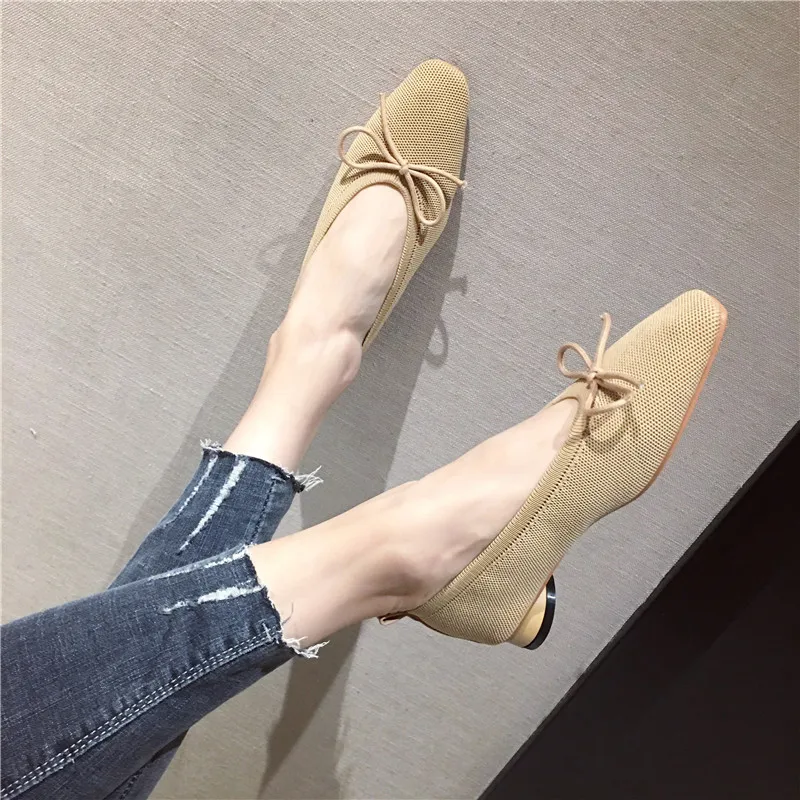 2019 Summer Autumn Women Blue Nude Black Stretch Fabric Slip On Shoes Butterfly Knots Knitted Ballet Flats Low Heels Boat Shoes
2019 Summer Autumn Women Blue Nude Black Stretch Fabric Slip On Shoes Butterfly Knots Knitted Ballet Flats Low Heels Boat Shoes