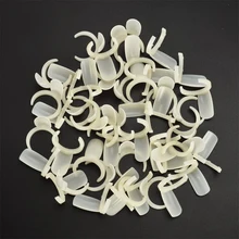 100 Pcs טבעי צבע תצוגת טבעת עבור שווא נייל אמנות פולני UV ג 'ל טיפים כלי נייל אמנות צבע תצוגת פופס כרטיס(China)