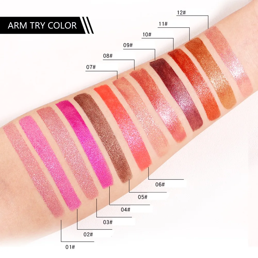 12 Colors Sexy Matte Nude Lipstick Metallic Lip Gloss Diamond Waterproof Pearl Liquid Lipgloss Lip Makeup Choose
12 Colors Sexy Matte Nude Lipstick Metallic Lip Gloss Diamond Waterproof Pearl Liquid Lipgloss Lip Makeup Choose