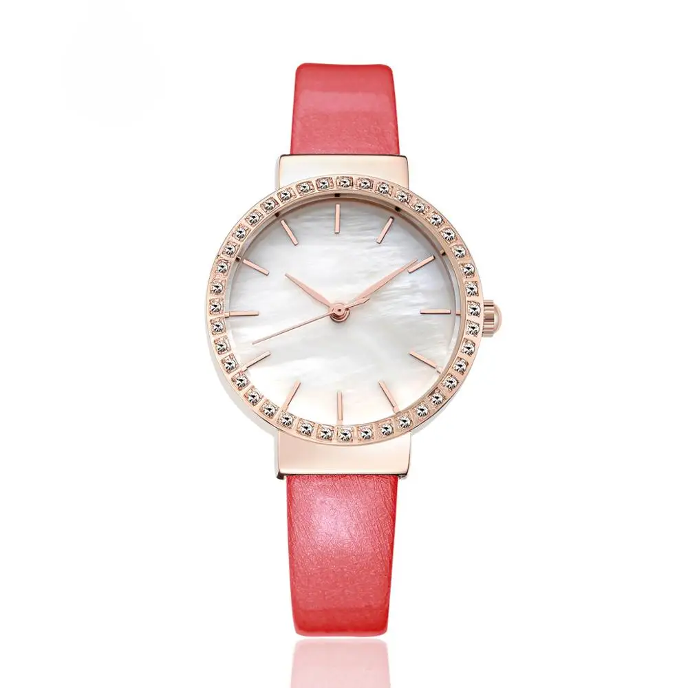 Fashion brand women watches leather strap casual lady wristwatches