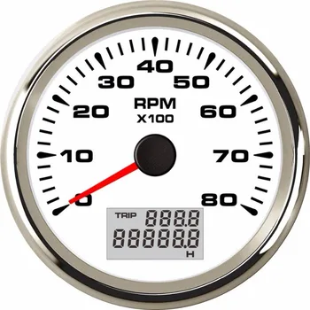 New Marine Tachometers Modification 0-8000RPM LCD Display Rev Counters 85mm Waterproof 9-32V with 8 Kinds Backlight Color
New Marine Tachometers Modification 0-8000RPM LCD Display Rev Counters 85mm Waterproof 9-32V with 8 Kinds Backlight Color